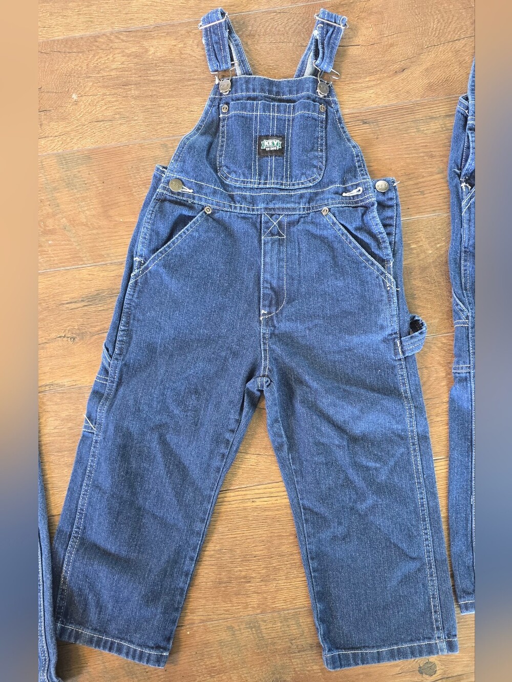 Boys Key Bib Overalls, 3 Pairs - Picture 3 of 4
